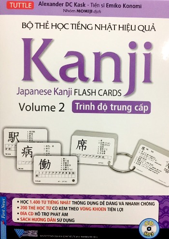 Tuttle - Bộ thẻ học tiếng nhật hiệu quả Kanji - Japanese Kanji Flash cards Volume 2 Trình độ Trung cấp